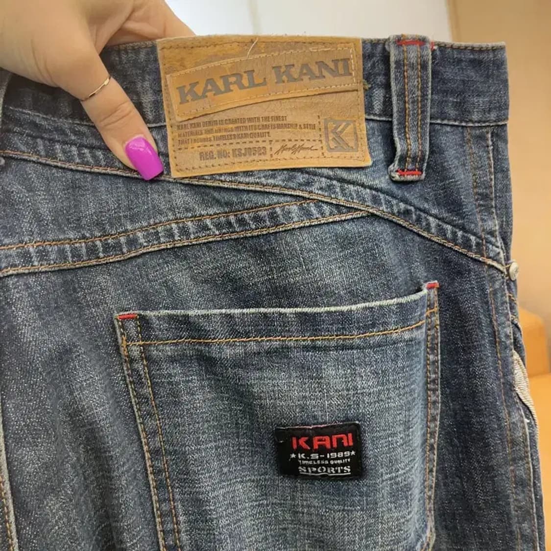 칼 카니 레트로 사이드라인 워싱 데님팬츠 36인치 C07102 상품이미지5