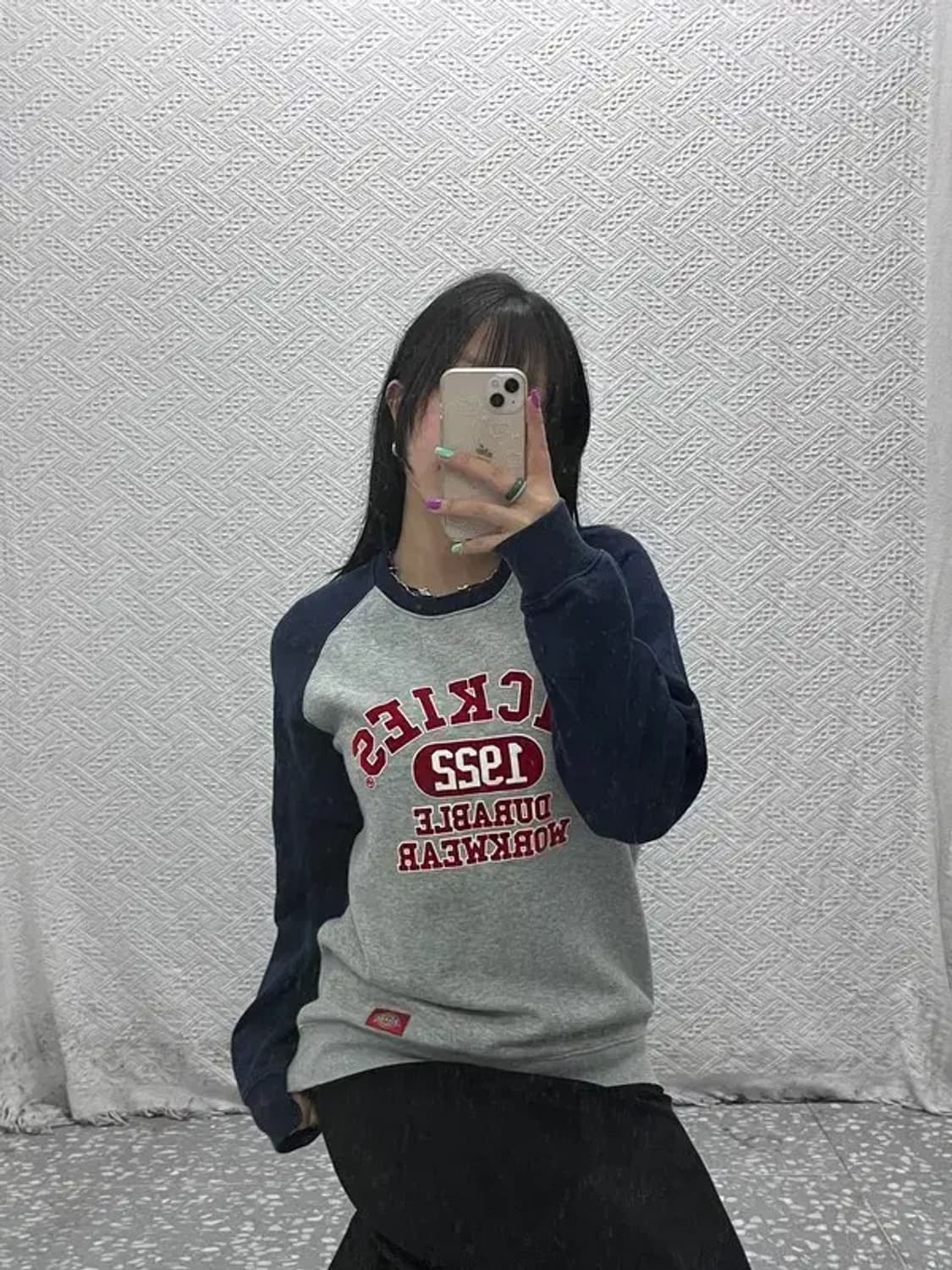 디키즈 스펠아웃 래글런 나그랑 라인 맨투맨 M C07090 상품이미지1