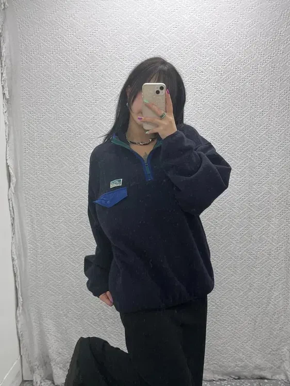 후아유 요세미티 멀티컬러 반집업 플리스 맨투맨 XL C07095 상품이미지1