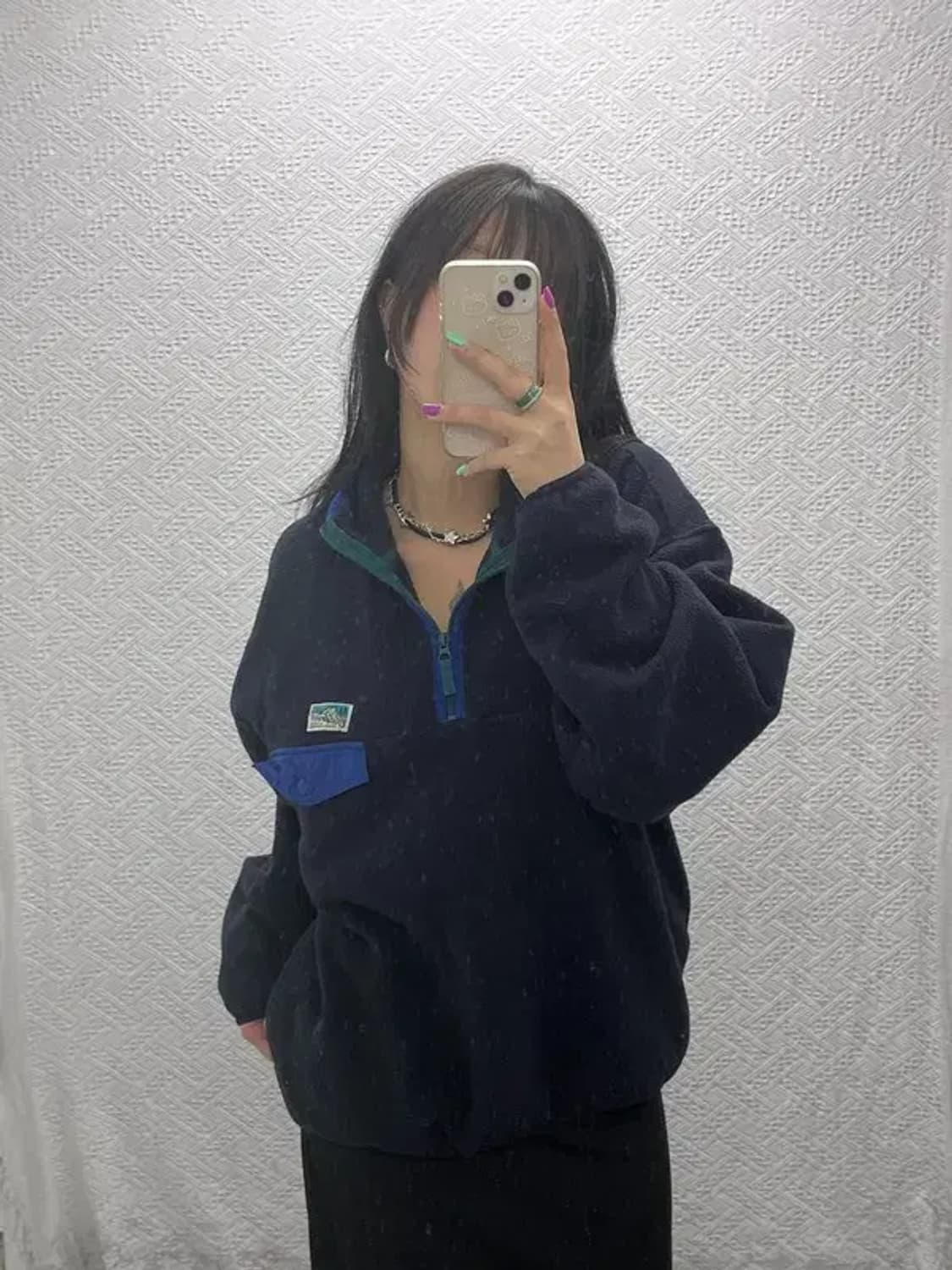 후아유 요세미티 멀티컬러 반집업 플리스 맨투맨 XL C07095 상품이미지2