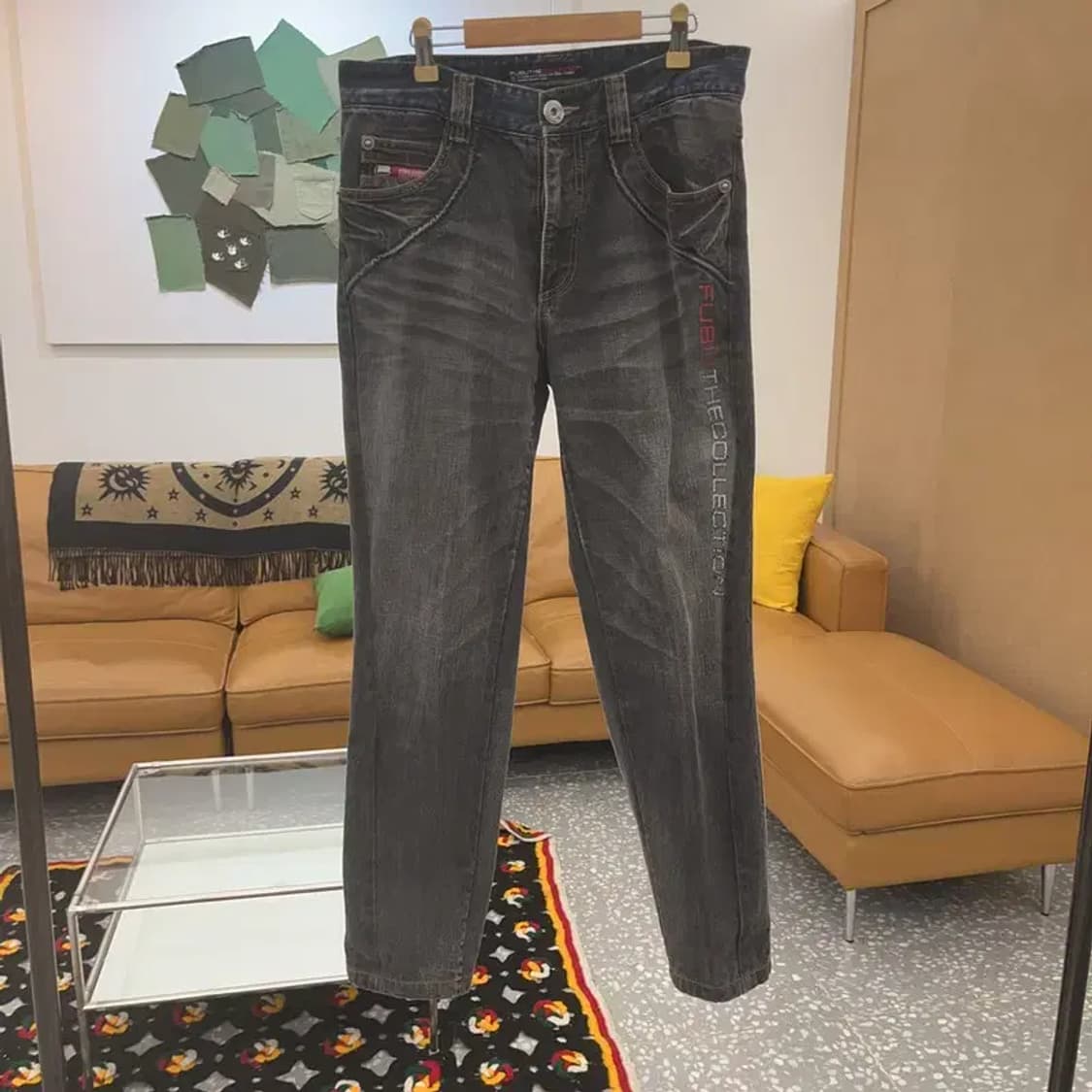 푸부 FUBU 올드스쿨 빈티지 버튼포켓 데님팬츠 31인치 C07106 상품이미지3