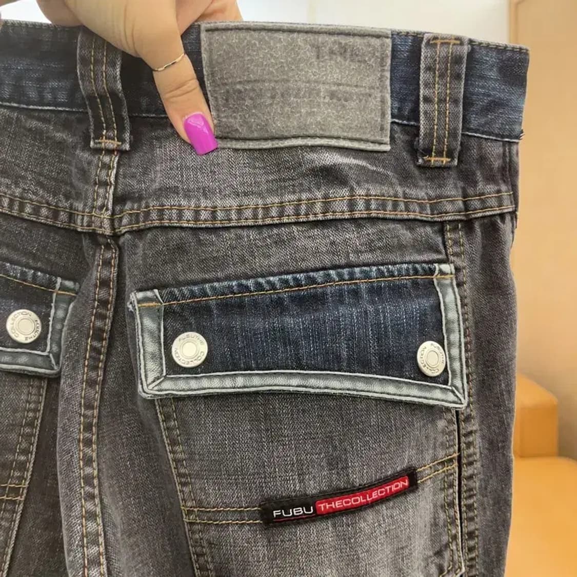 푸부 FUBU 올드스쿨 빈티지 버튼포켓 데님팬츠 31인치 C07106 상품이미지5