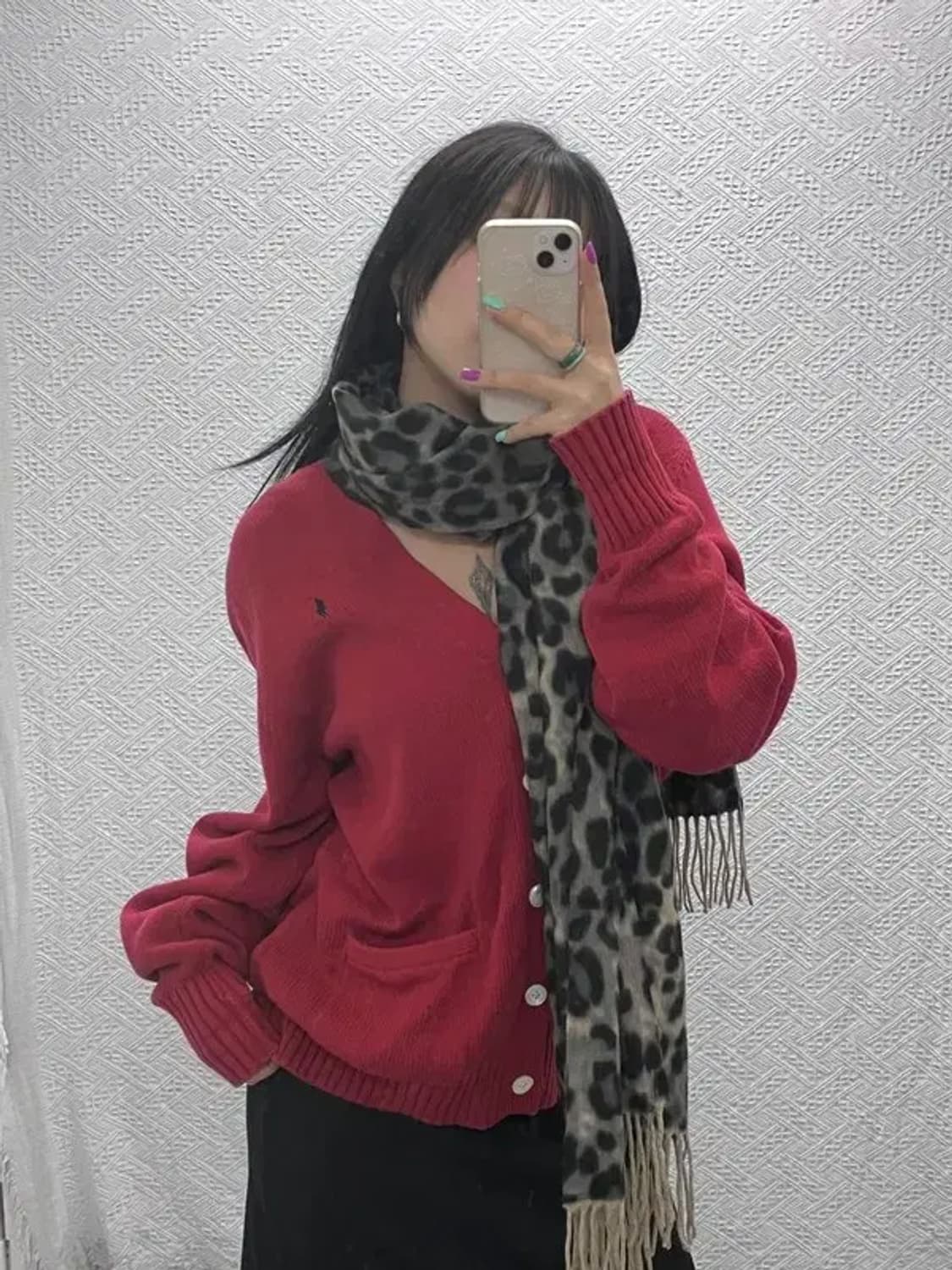 빈티지 힙스터 레오파드 호피 패턴 목도리 머플러 C07110 상품이미지1