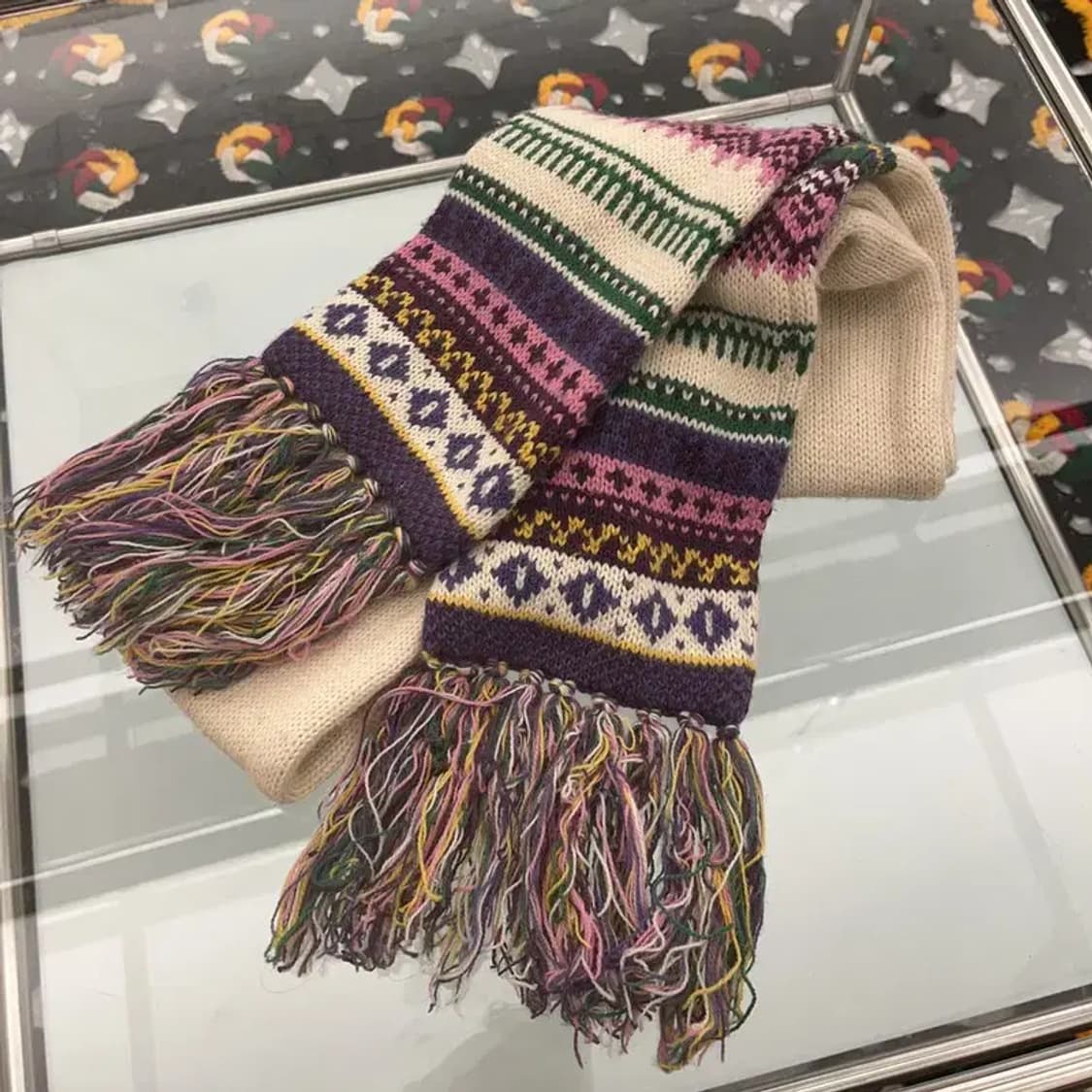 빈티지 노르딕 보헤미안 에스닉패턴 목도리 머플러 C07114 상품이미지3