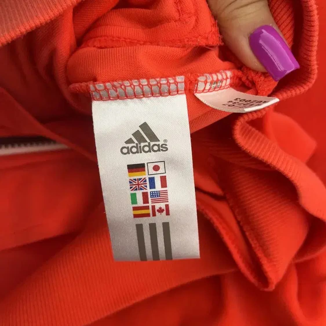 아디다스 희귀 레트로 더블컬러로고 벨벳 집업 M C07136 상품이미지6