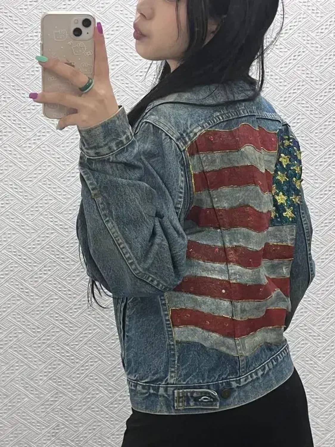 리바이스 올드스쿨 빈티지 성조기 트러커 데님 자켓 42R C07133 상품이미지1