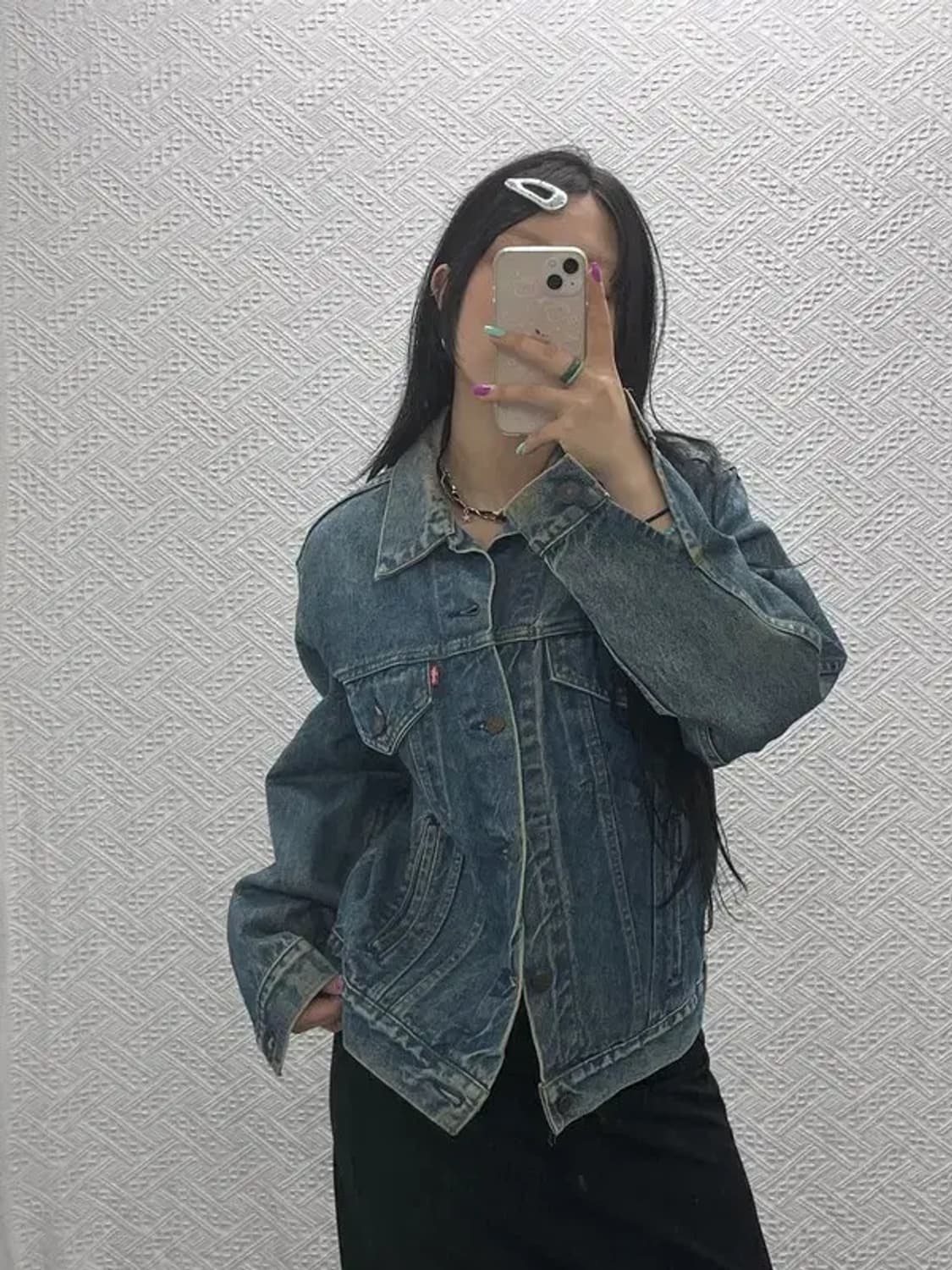 리바이스 올드스쿨 빈티지 성조기 트러커 데님 자켓 42R C07133 상품이미지2