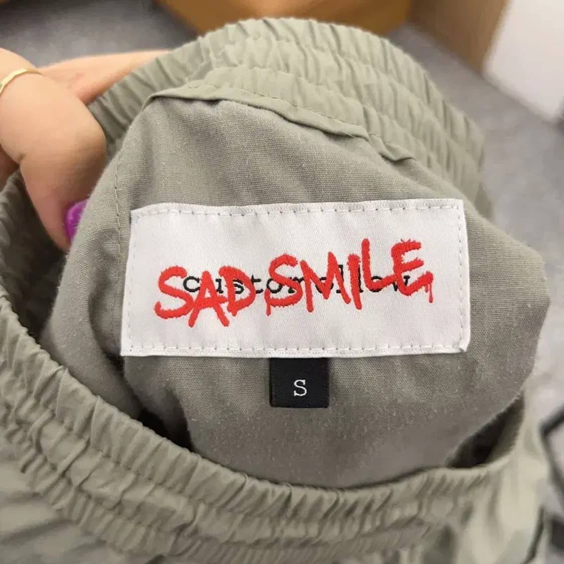 새드스마일 스트릿 밀리터리 카키 카고팬츠 S C07147 상품이미지5