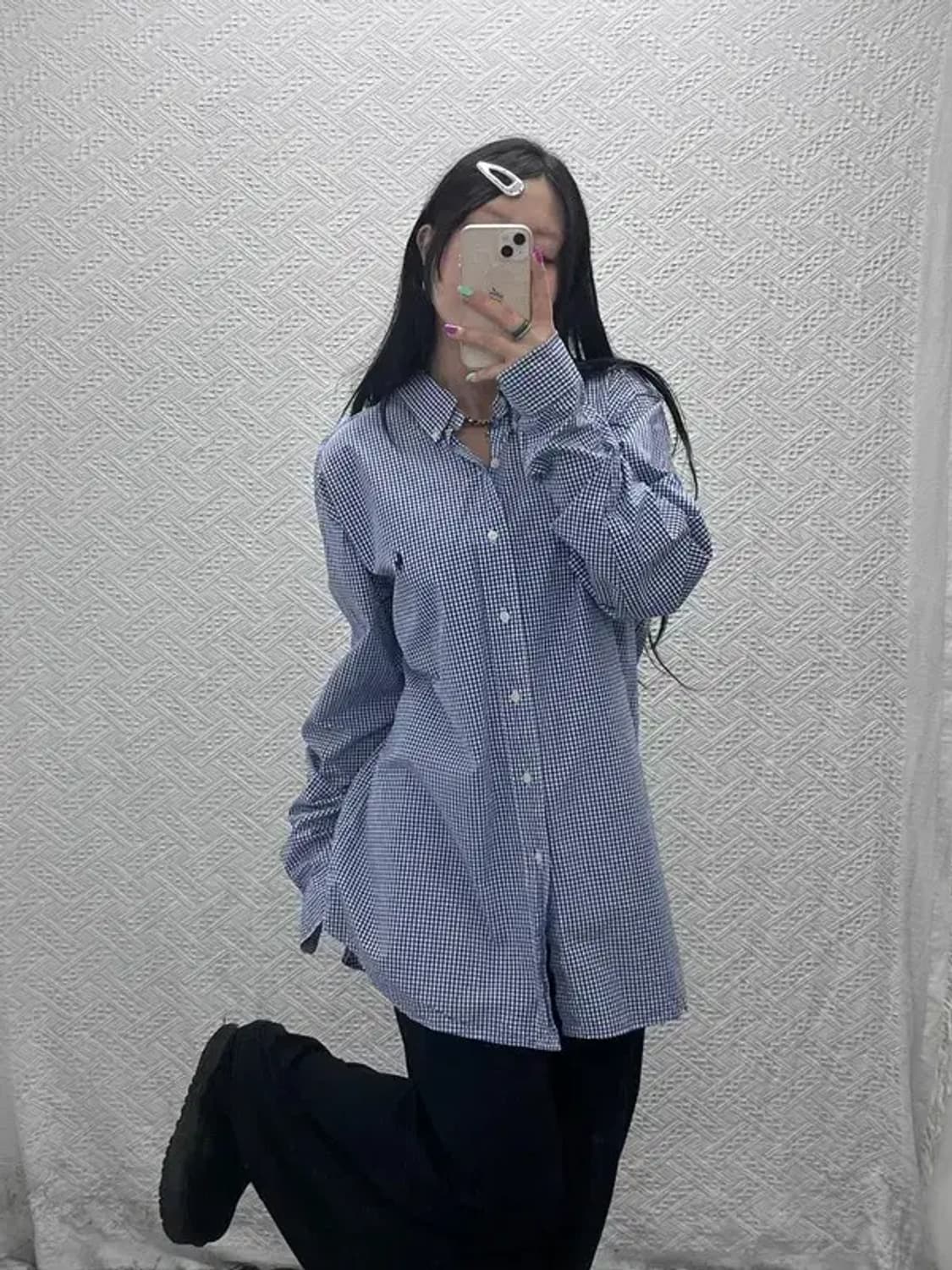 폴로 랄프로렌 모던 캐주얼 깅엄 체크 셔츠 XL C07130 상품이미지1