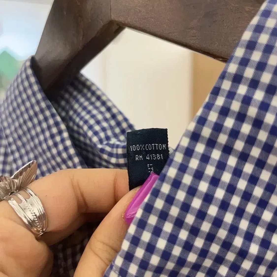 폴로 랄프로렌 모던 캐주얼 깅엄 체크 셔츠 XL C07130 상품이미지6