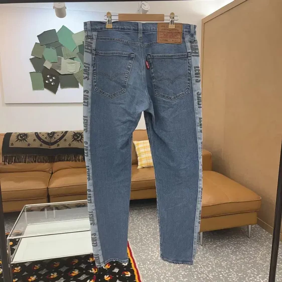 리바이스 HI-BALL 레트로 사이드로고 데님팬츠 34인치 C07143 상품이미지4