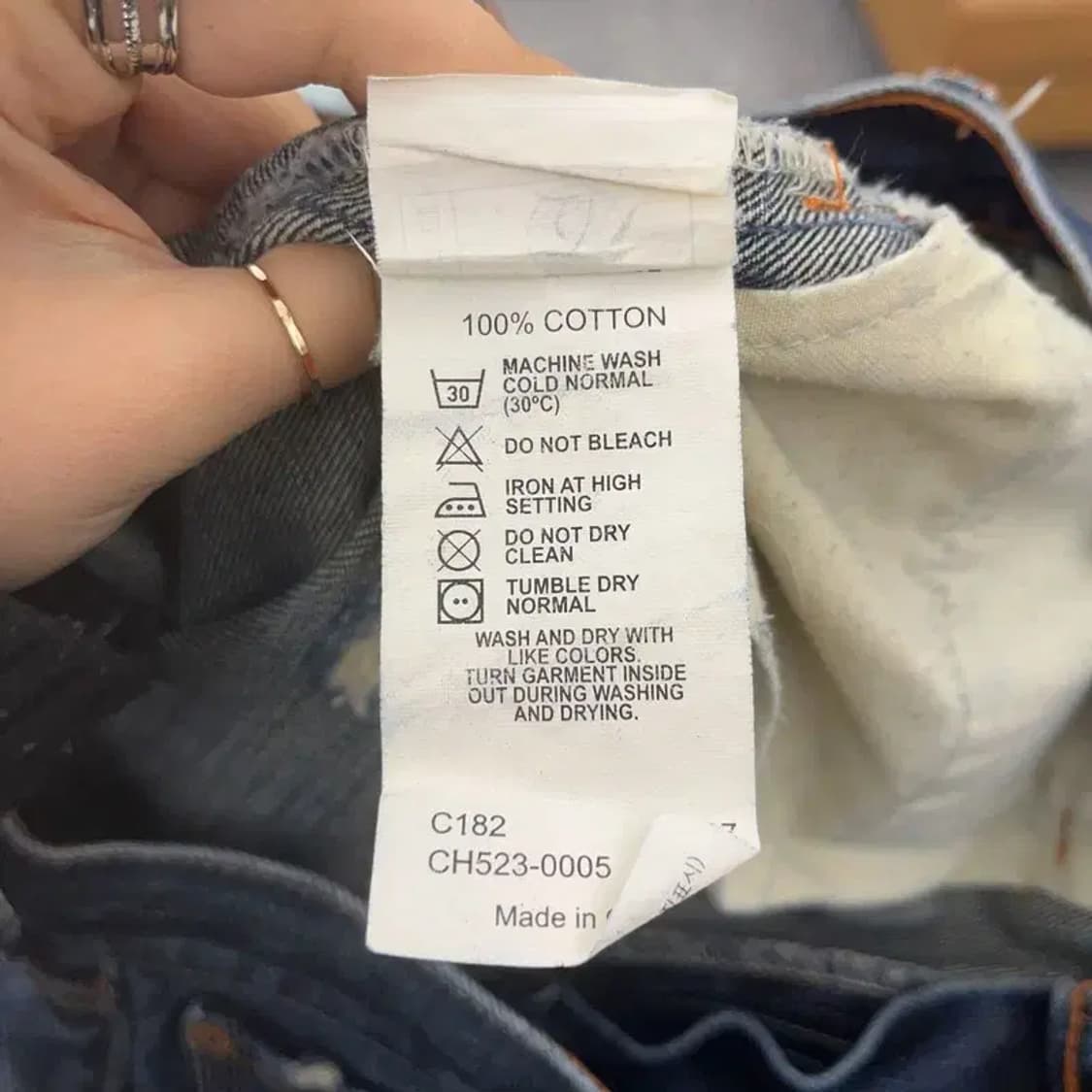 리바이스 523 빈티지 레트로 오렌지패치 데님팬츠 30인치 C07144 상품이미지6