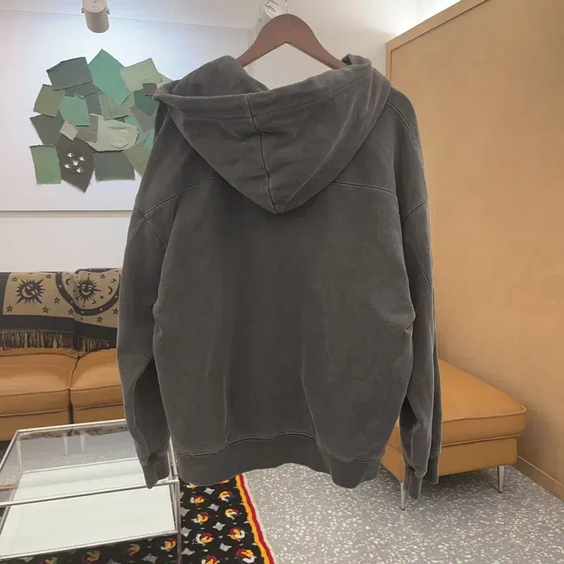 소버먼트 빈티지 피그먼트 오버핏 후드집업 XL C07159 상품이미지4