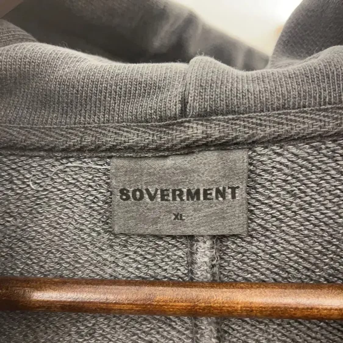 소버먼트 빈티지 피그먼트 오버핏 후드집업 XL C07159 상품이미지5