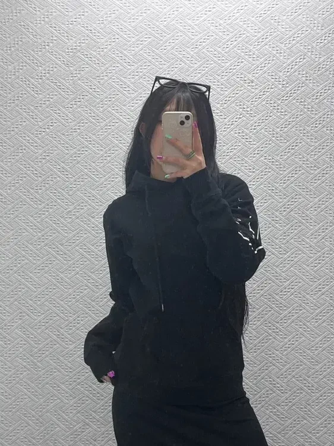 디스이즈네버댓 스트릿 힙합 슬리브 레터링 후드티 S C07180 상품이미지1