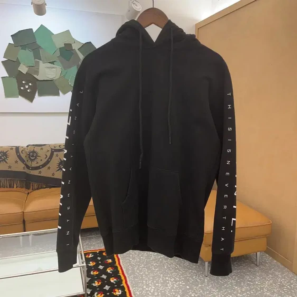 디스이즈네버댓 스트릿 힙합 슬리브 레터링 후드티 S C07180 상품이미지4