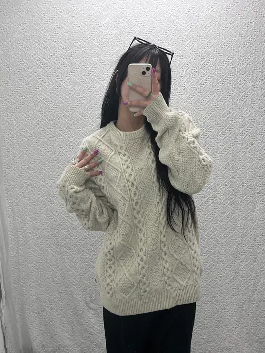 리바이스 폭닥 케이블 꽈배기 울 니트 L C07185 상품이미지1