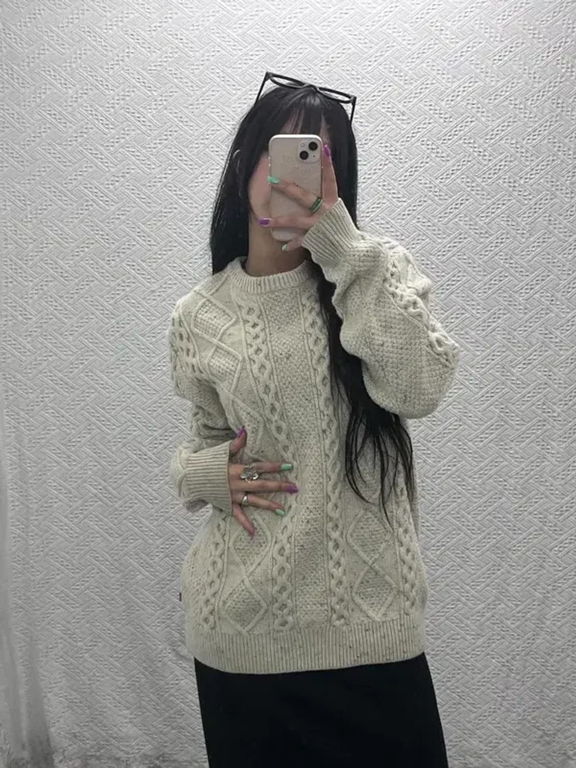 리바이스 폭닥 케이블 꽈배기 울 니트 L C07185 상품이미지2