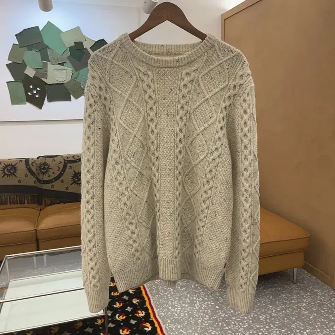 리바이스 폭닥 케이블 꽈배기 울 니트 L C07185 상품이미지3