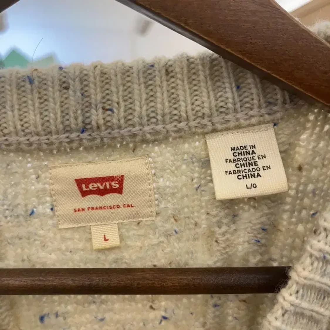 리바이스 폭닥 케이블 꽈배기 울 니트 L C07185 상품이미지5