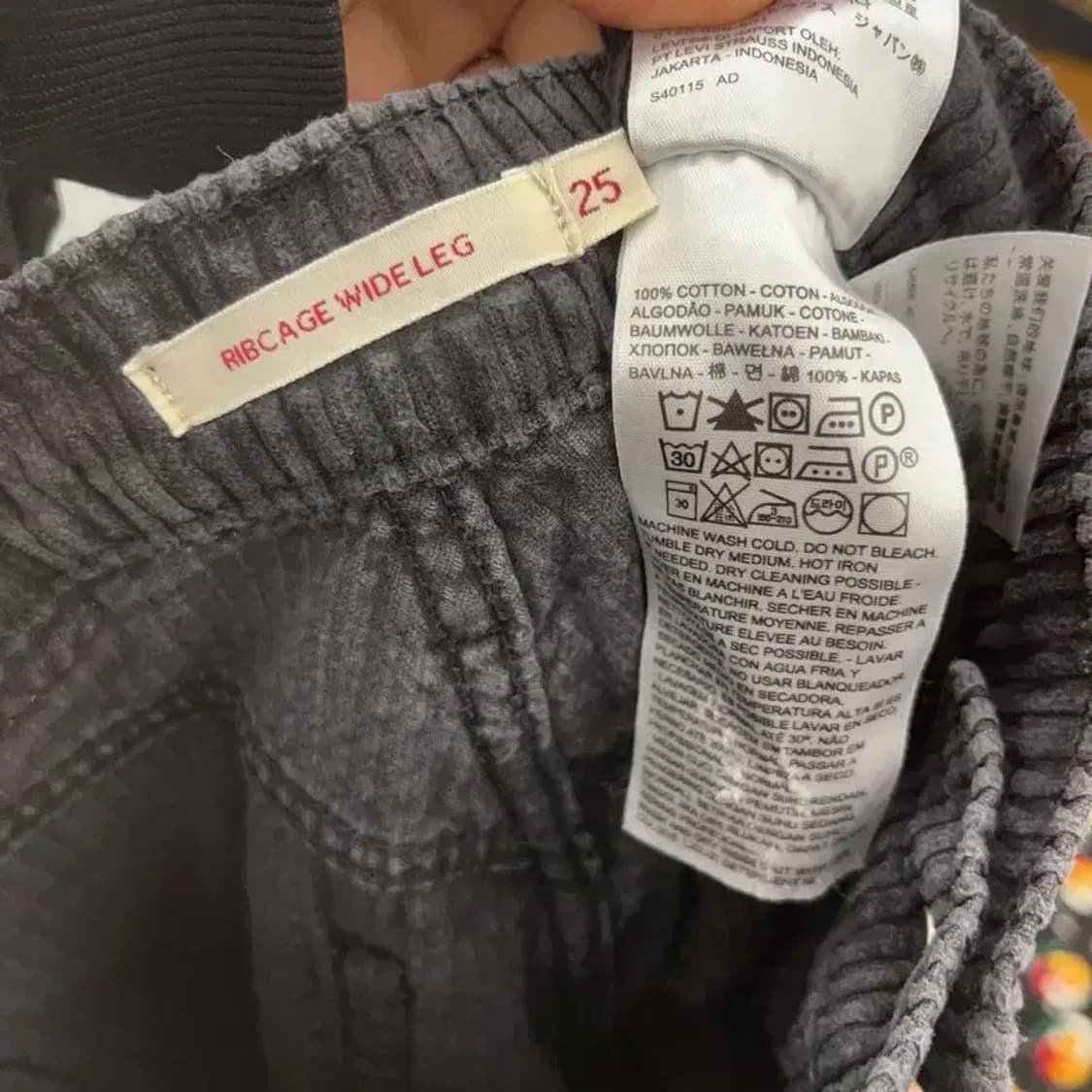 리바이스 올드스쿨 코듀로이 하이웨스트 코튼팬츠 25인치 C07191 상품이미지6