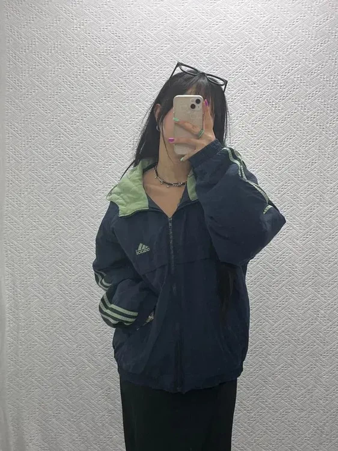 아디다스 90's 올드스쿨 레트로 배색 바람막이 XL C07166 상품이미지1