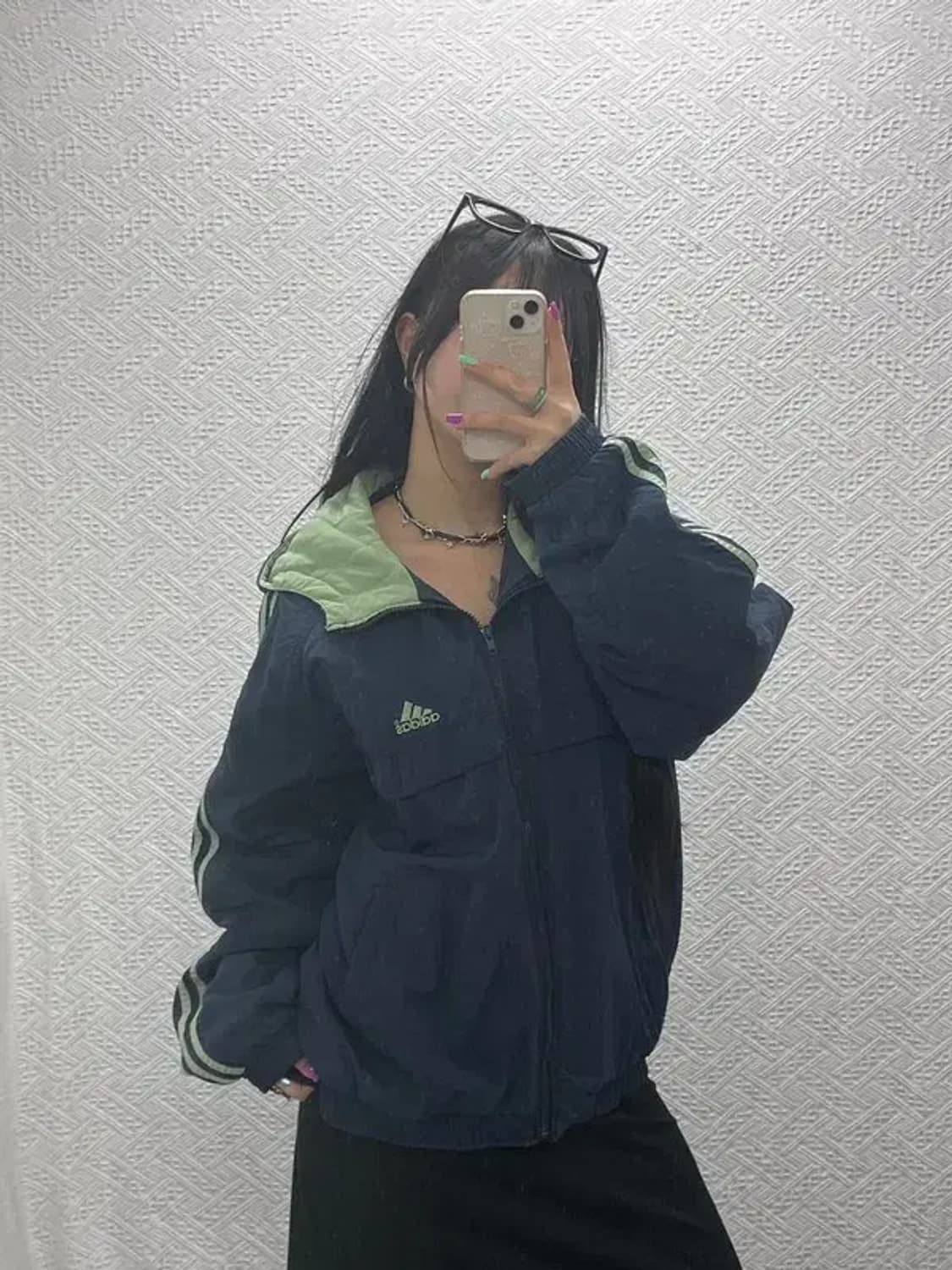 아디다스 90's 올드스쿨 레트로 배색 바람막이 XL C07166 상품이미지2