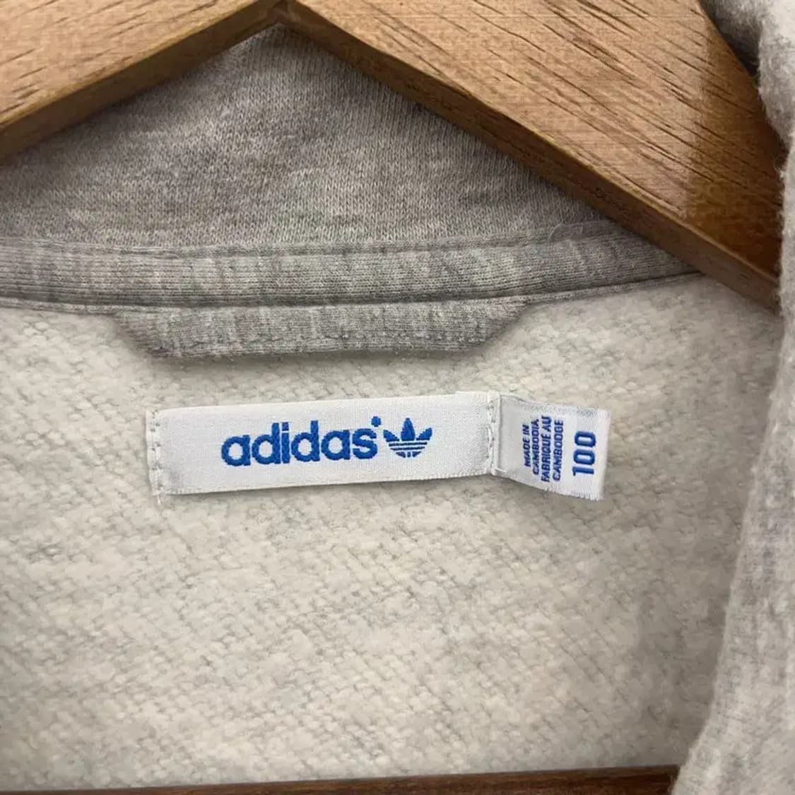아디다스 올드스쿨 빈티지 연그레이 스웻 져지 집업 100 C07163 상품이미지5