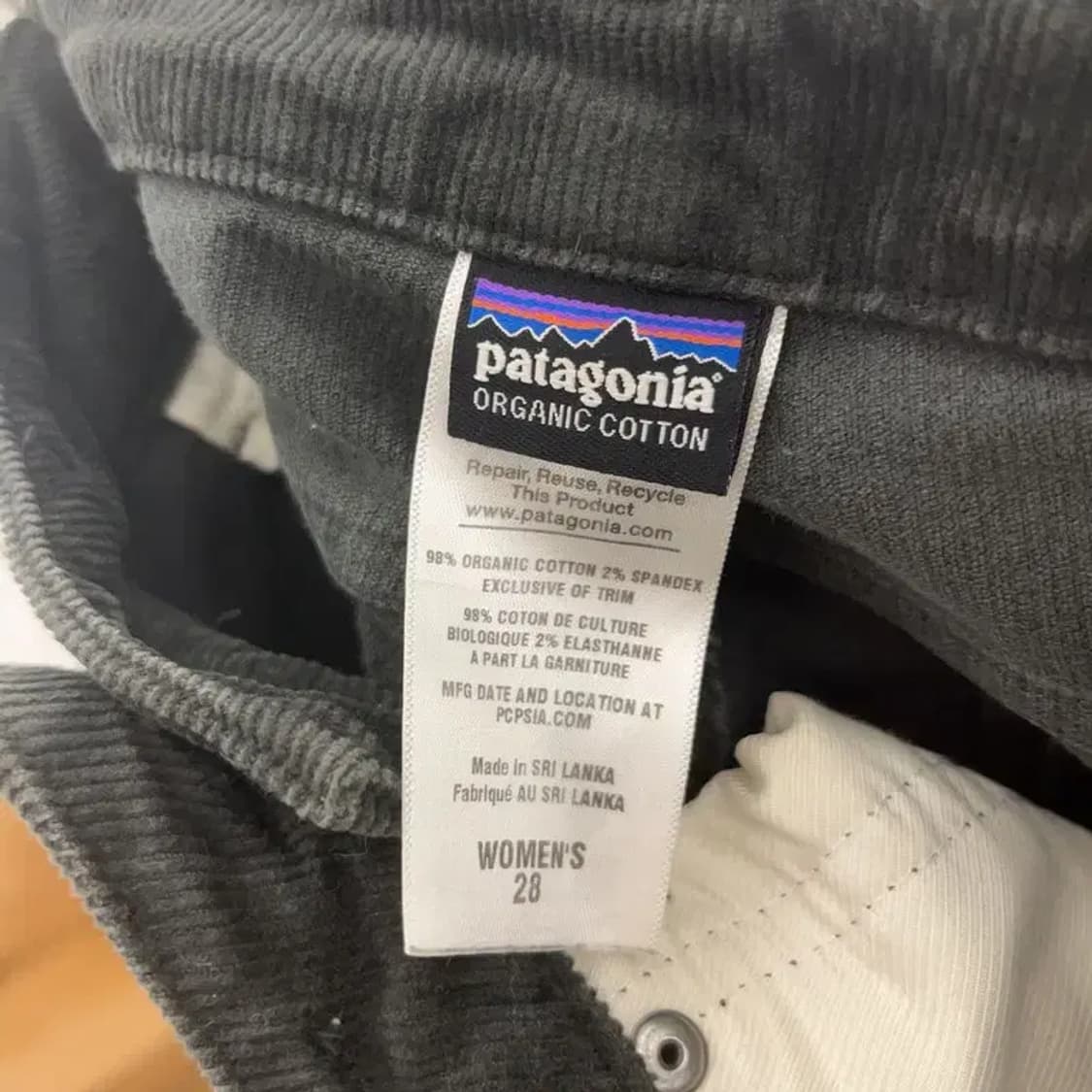 파타고니아 빈티지 레트로 코듀로이 슬림팬츠 28인치 C07197 상품이미지5