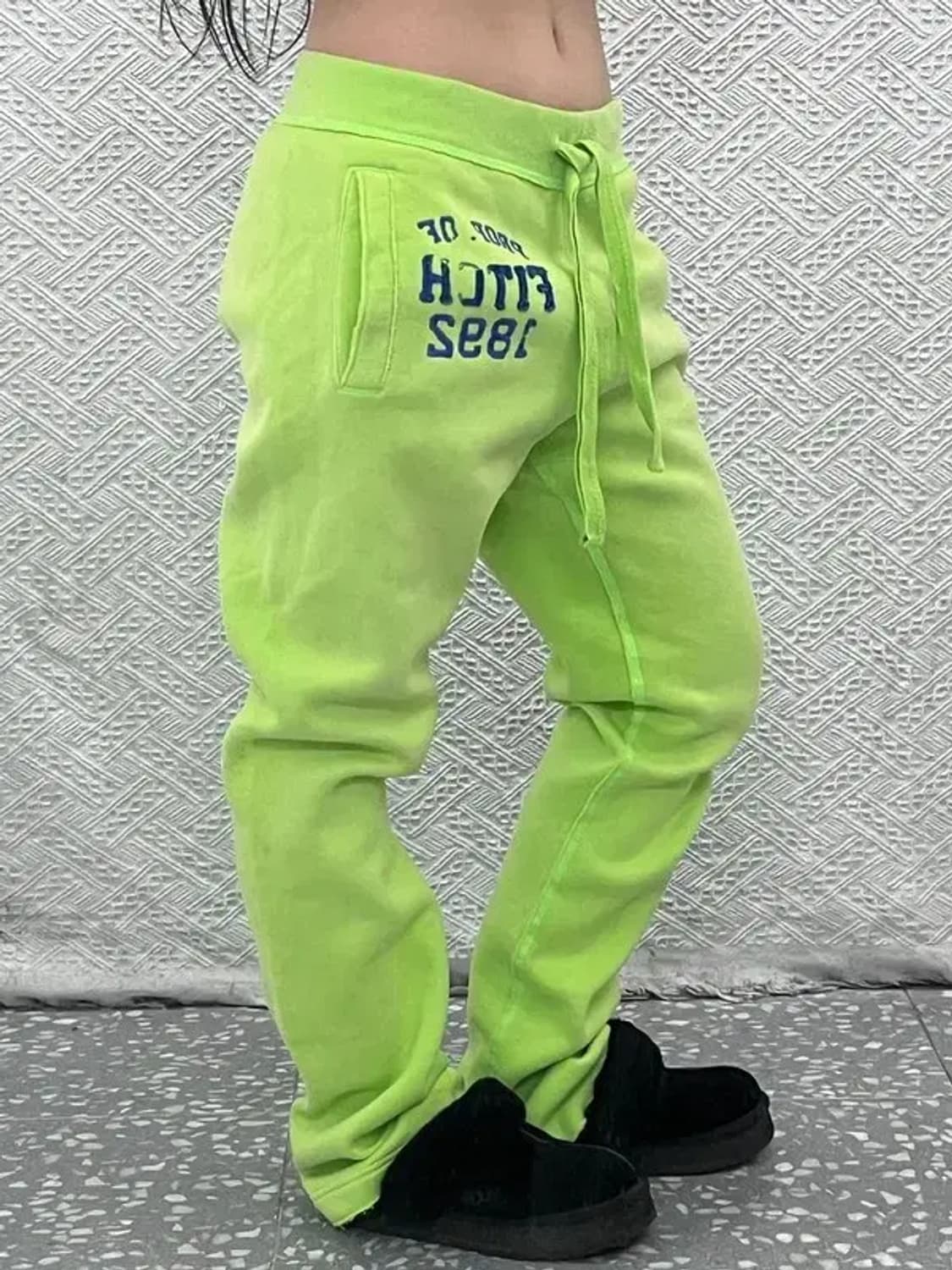 아베크롬비 대장급 Y2K 네온 올드스쿨 기모 스웻팬츠 L C07193 상품이미지2