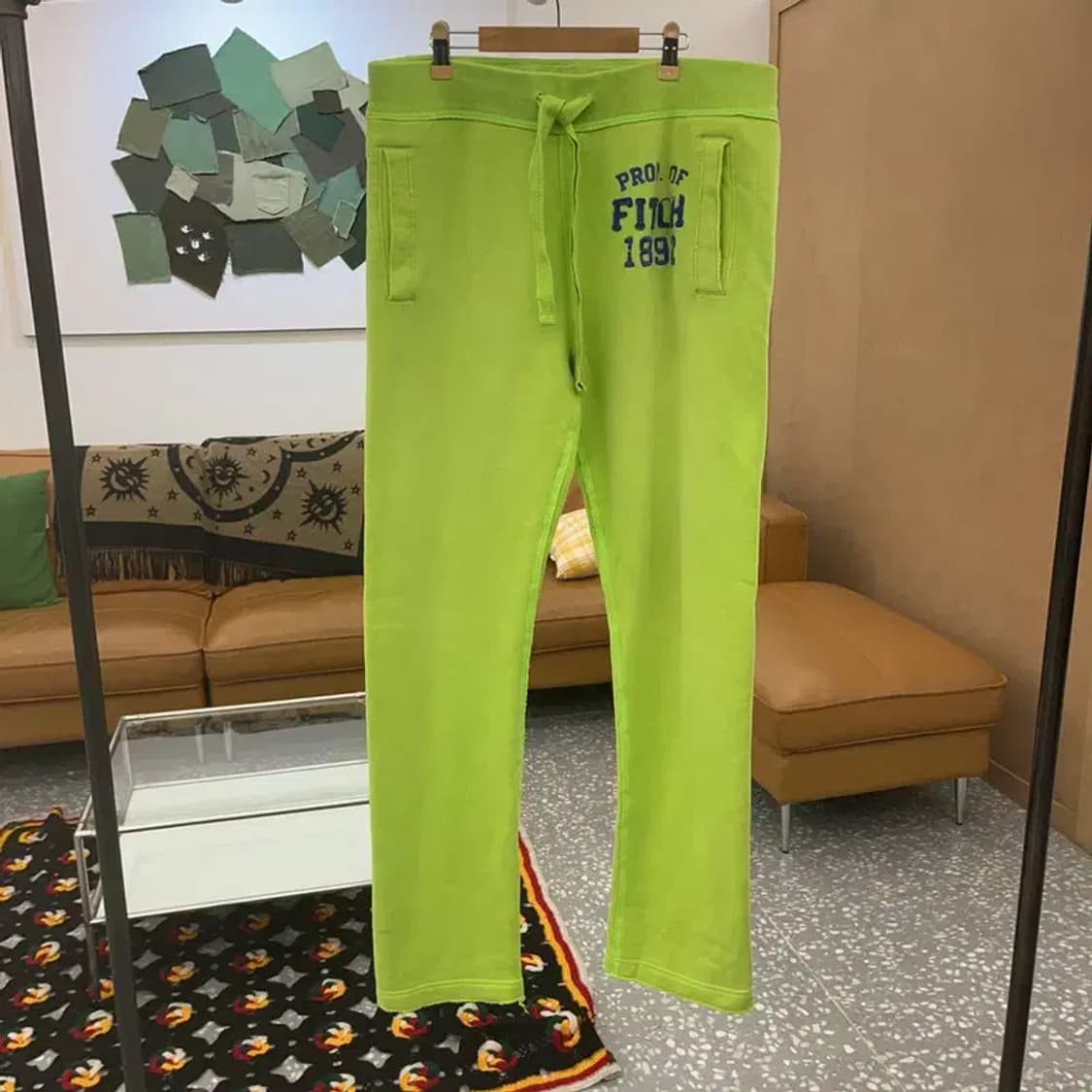 아베크롬비 대장급 Y2K 네온 올드스쿨 기모 스웻팬츠 L C07193 상품이미지3