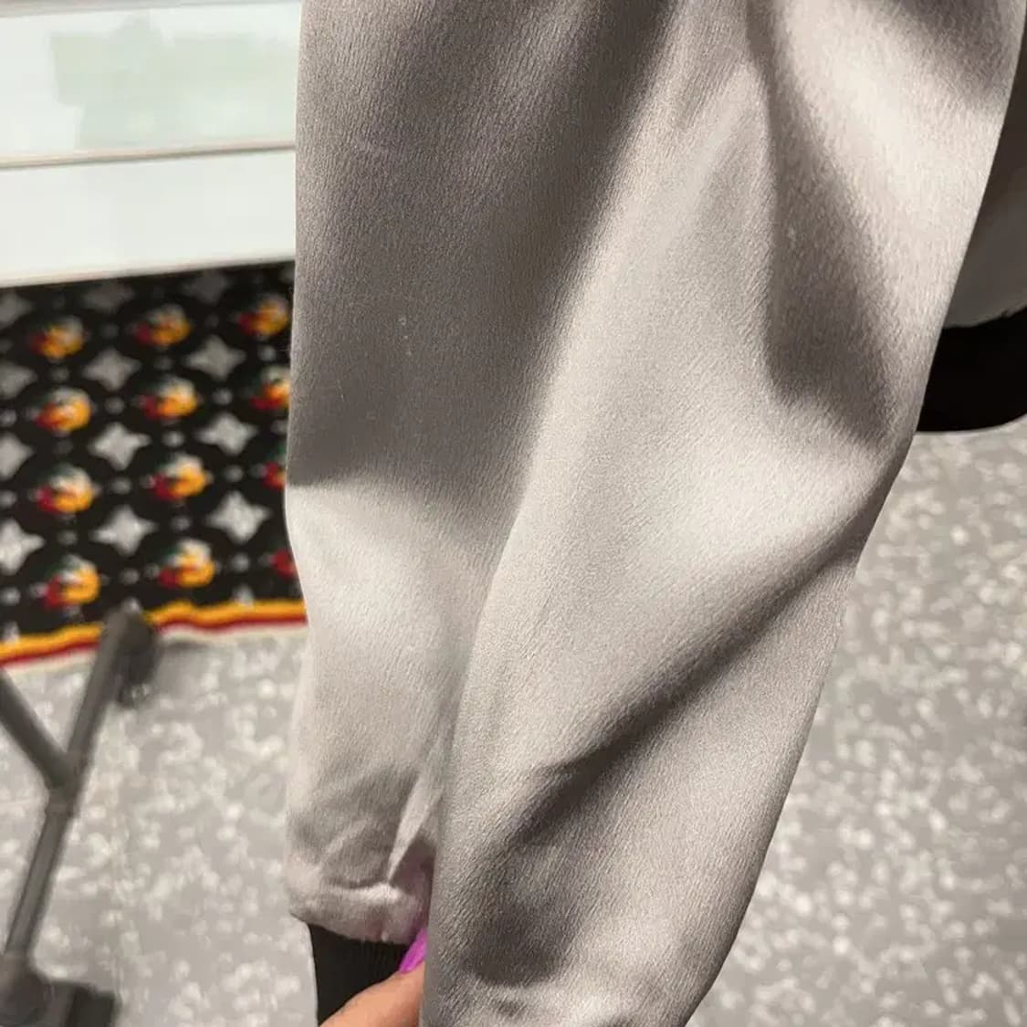 빈티지 일본풍 스카쟌 새틴 바시티 자켓 L C07177 상품이미지7