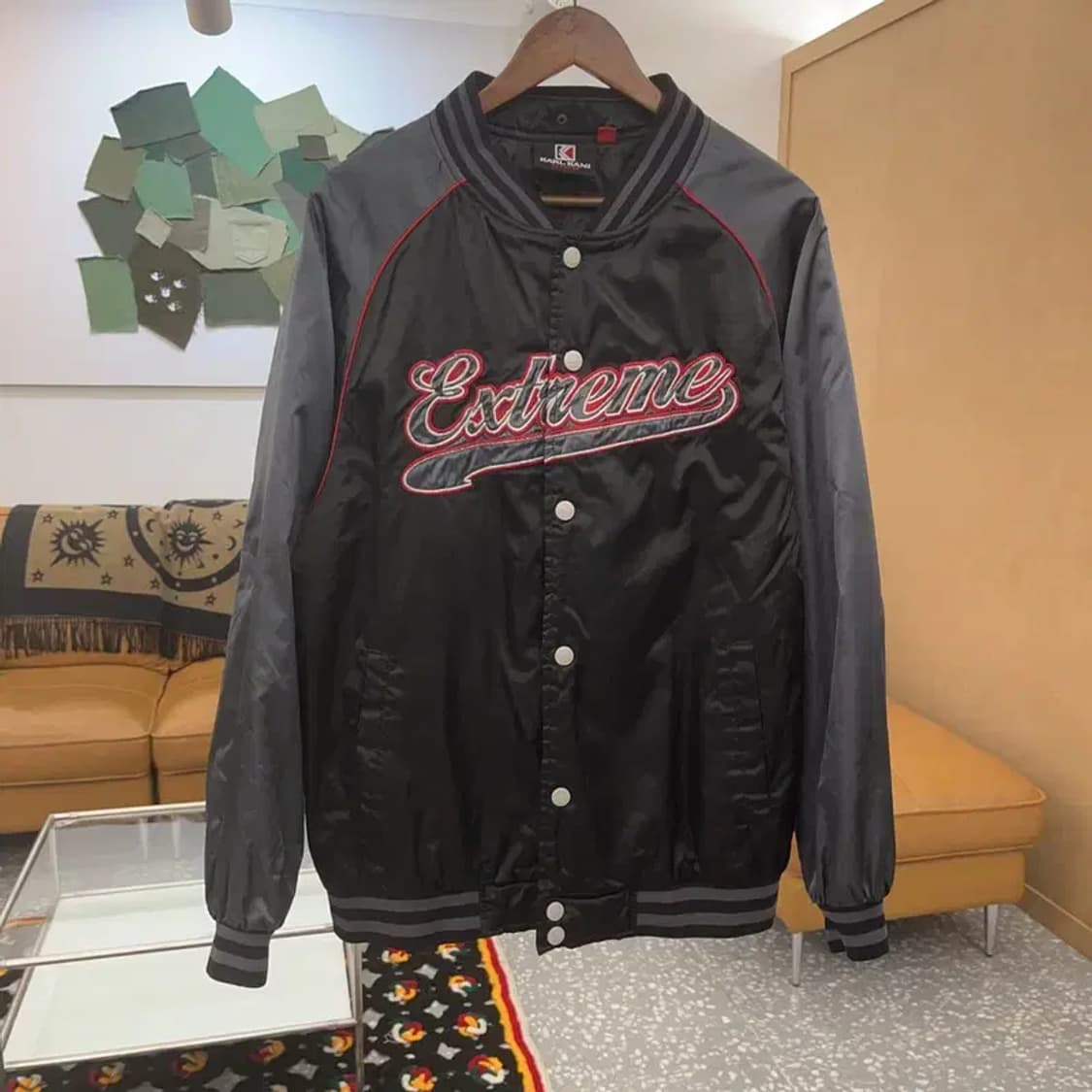 칼 카니 올드스쿨 빈티지 Y2K 바시티 자켓 L C07178 상품이미지3