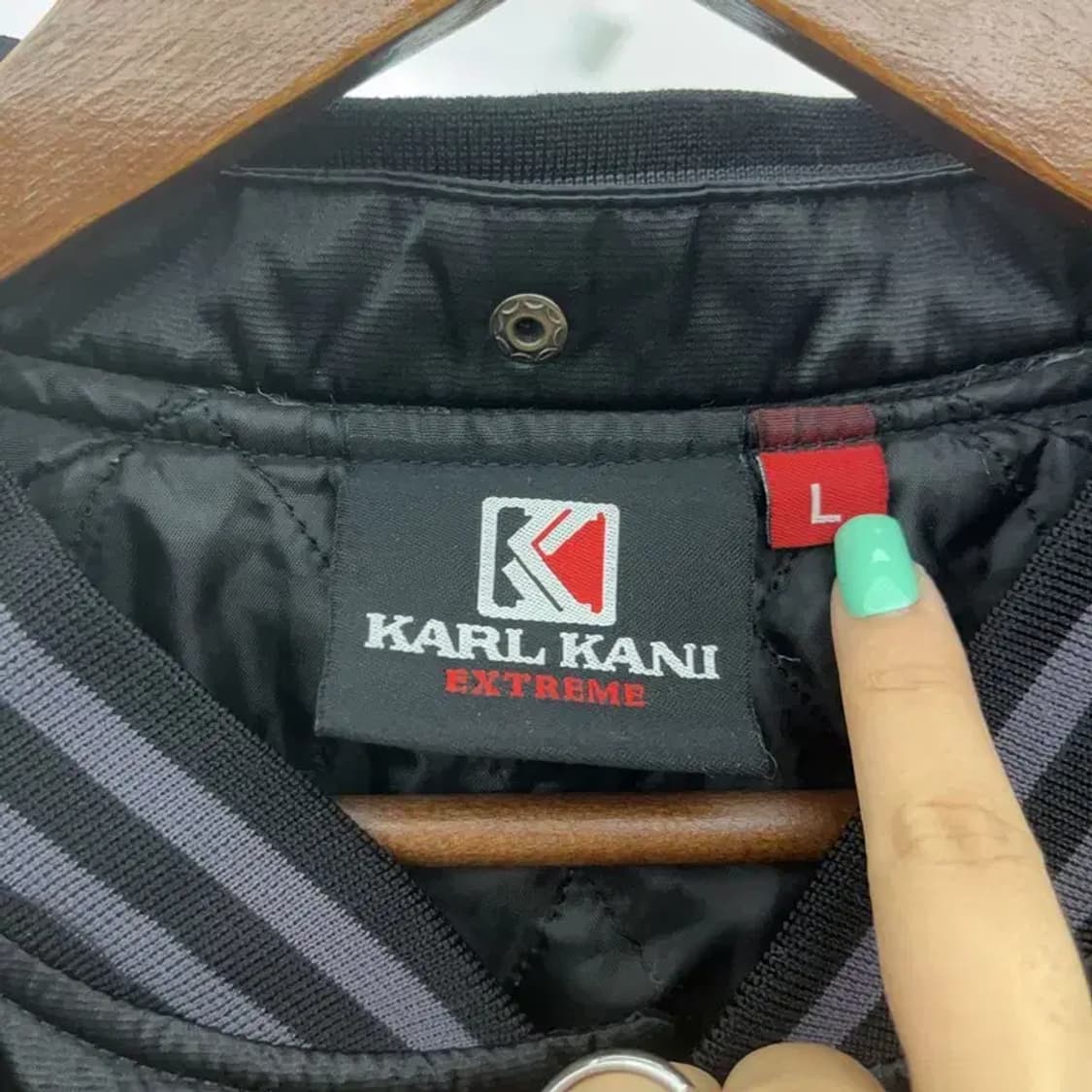 칼 카니 올드스쿨 빈티지 Y2K 바시티 자켓 L C07178 상품이미지5