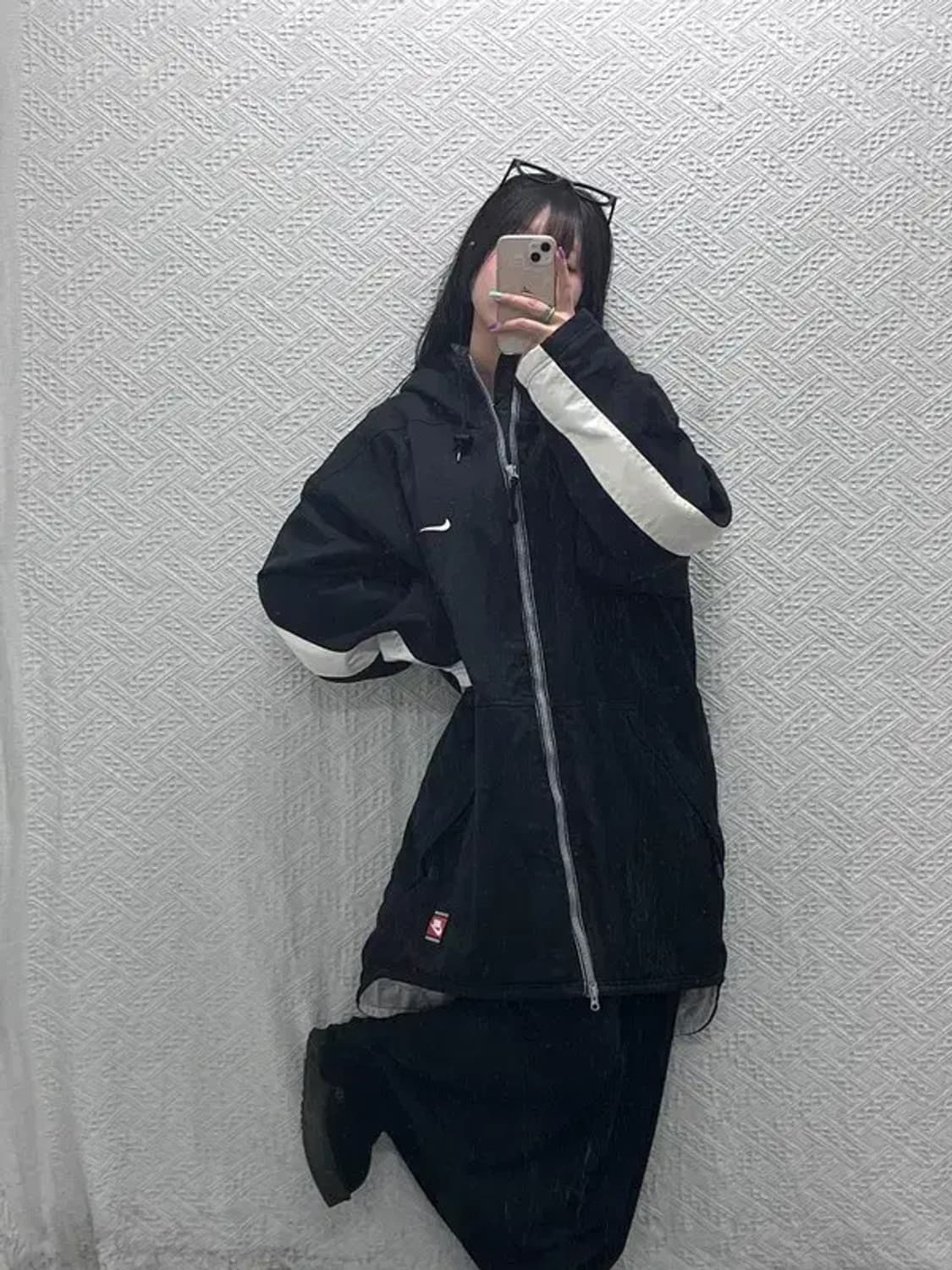 나이키 올드스쿨 배색 백스우시 누빔 바람막이 점퍼 돕바 M C07173 상품이미지1