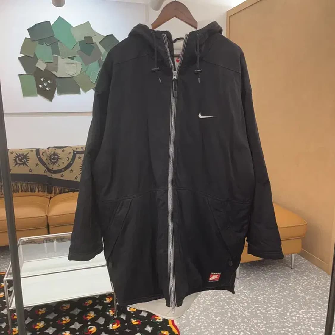 나이키 올드스쿨 배색 백스우시 누빔 바람막이 점퍼 돕바 M C07173 상품이미지3