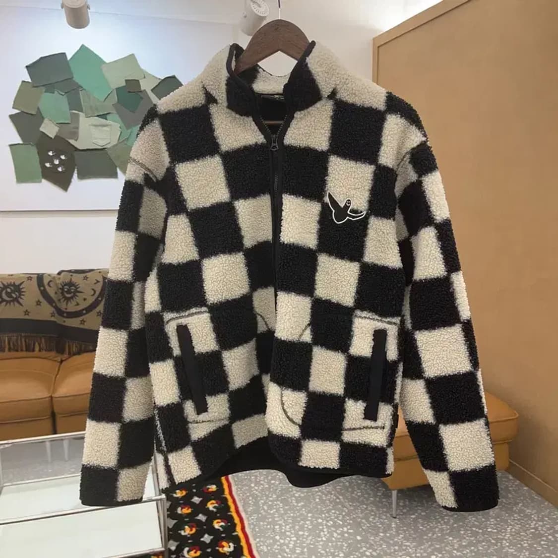 와릿이즌 비케이브 와키윌리 엔젤 체크 양털 플리스 자켓 S C07175 상품이미지3