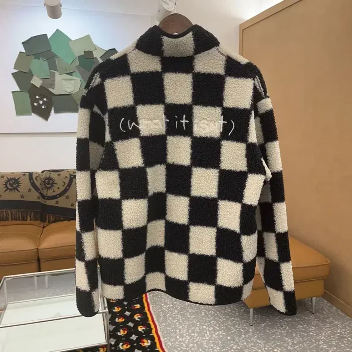 와릿이즌 비케이브 와키윌리 엔젤 체크 양털 플리스 자켓 S C07175 상품이미지4