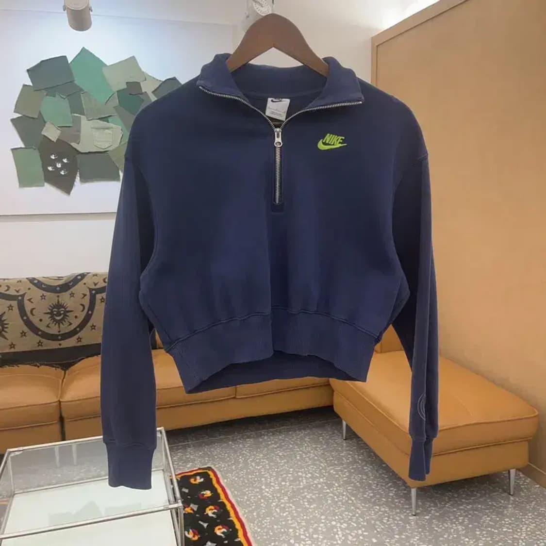 나이키 올드스쿨 스트릿 반집업 크롭 맨투맨 S C07198 상품이미지3