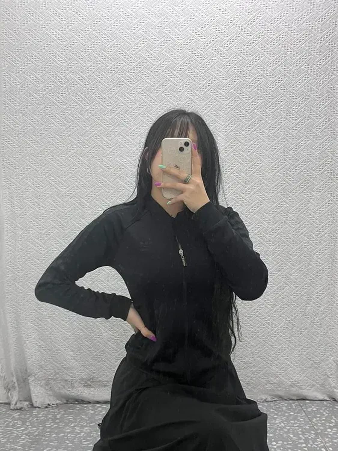 아디다스 유로파 슈퍼걸 시크 올블랙 져지 집업 90 C07199 상품이미지2