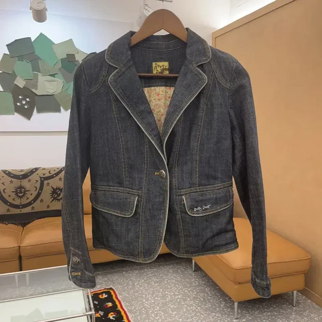 베티붑 올드스쿨 빈티지 키치라벨 데님 자켓 90 C07200 상품이미지2