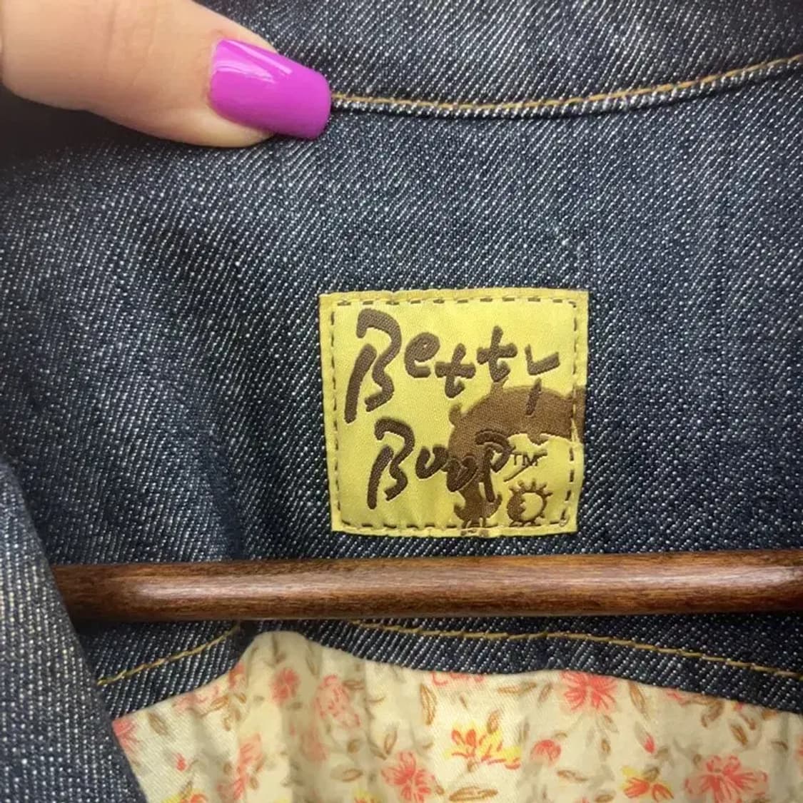 베티붑 올드스쿨 빈티지 키치라벨 데님 자켓 90 C07200 상품이미지4