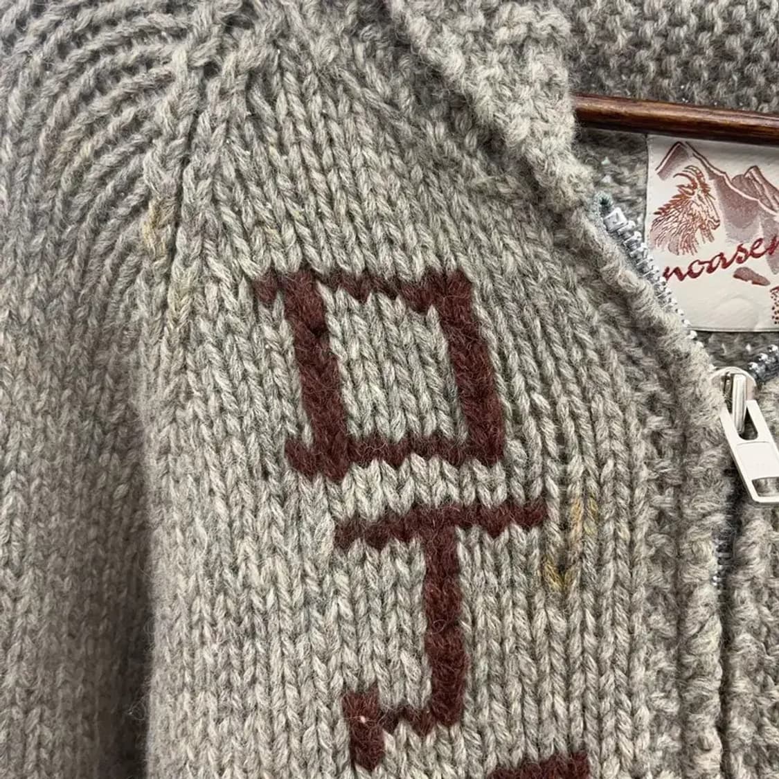 빈티지 재팬 폭닥 노르딕 코위찬 홀리데이 울 가디건 S C07202 상품이미지7