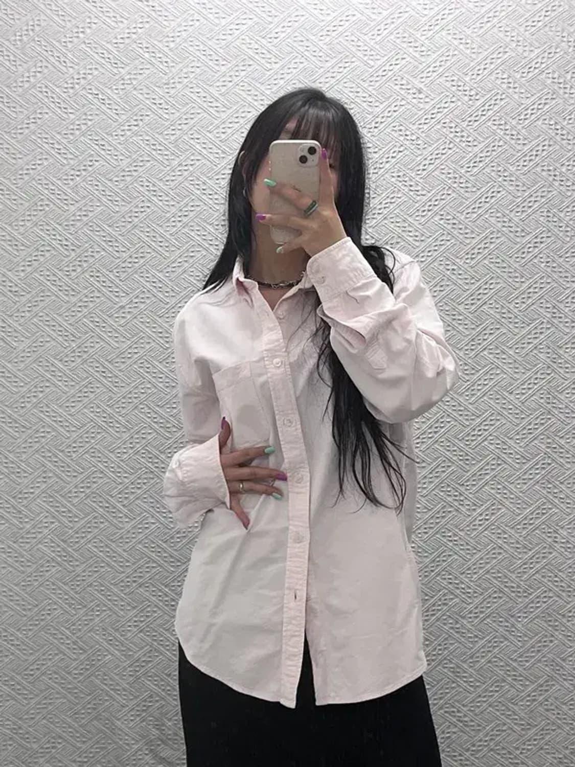 아베크롬비 여리 옥스포드 딸기우유 연핑크 셔츠 XL C07203 상품이미지1