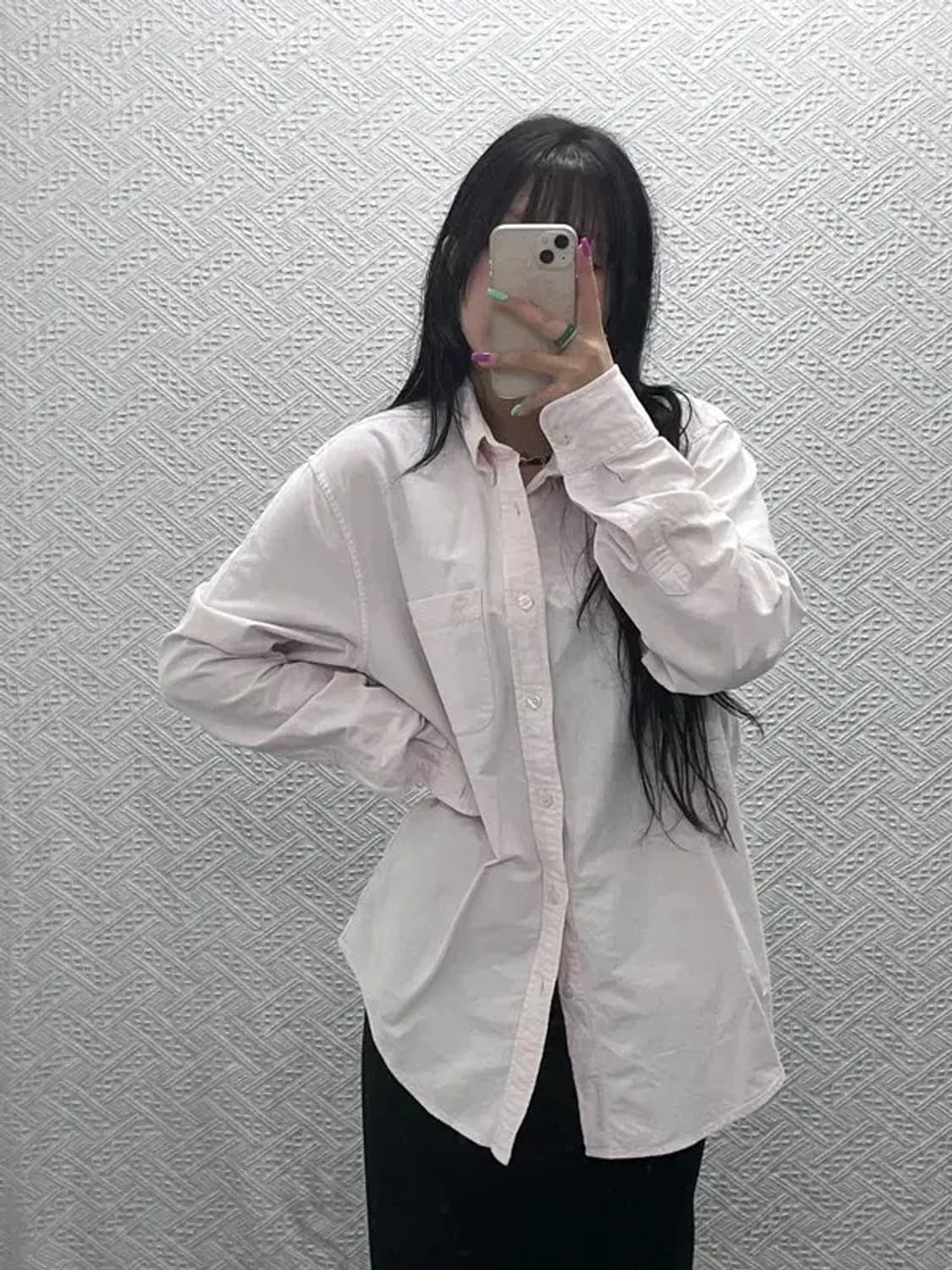 아베크롬비 여리 옥스포드 딸기우유 연핑크 셔츠 XL C07203 상품이미지2