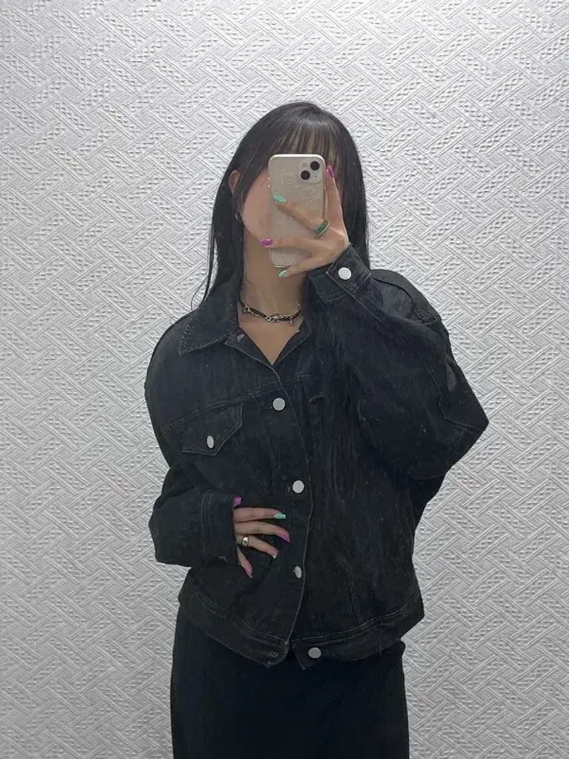 플랙진 올드스쿨 빈티지 모던 버튼 데님 자켓 L C07228 상품이미지2