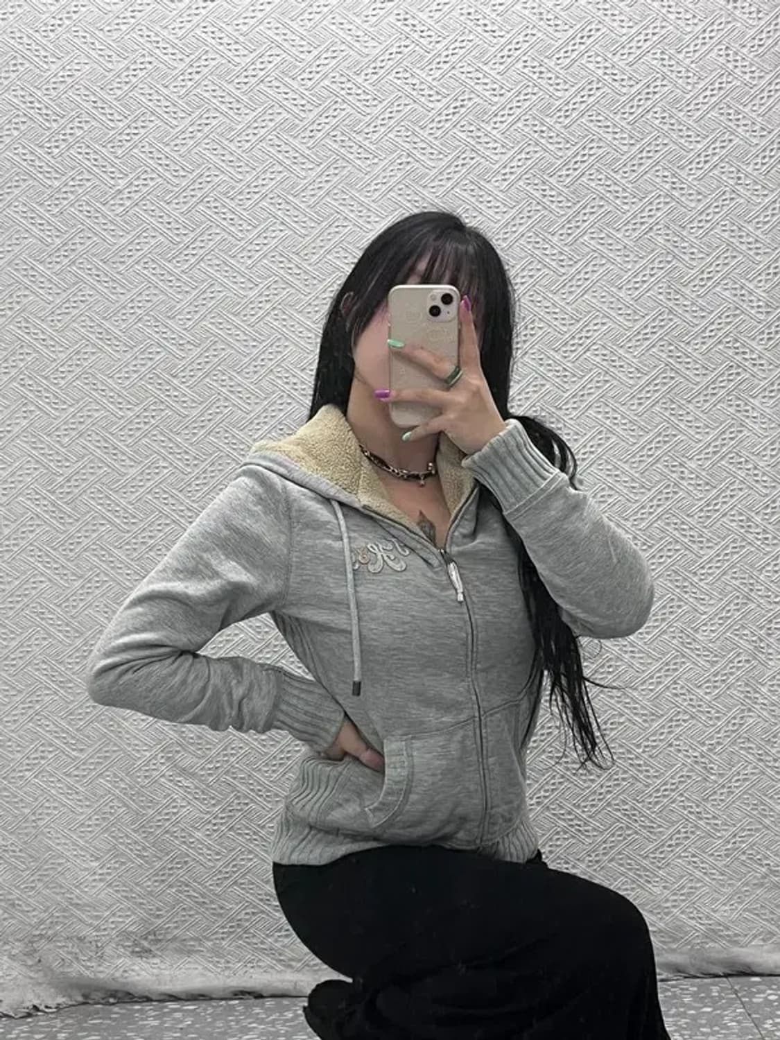 타미힐피거 빈티지 폭닥 슬림 양털 후드 집업 M C07204 상품이미지1