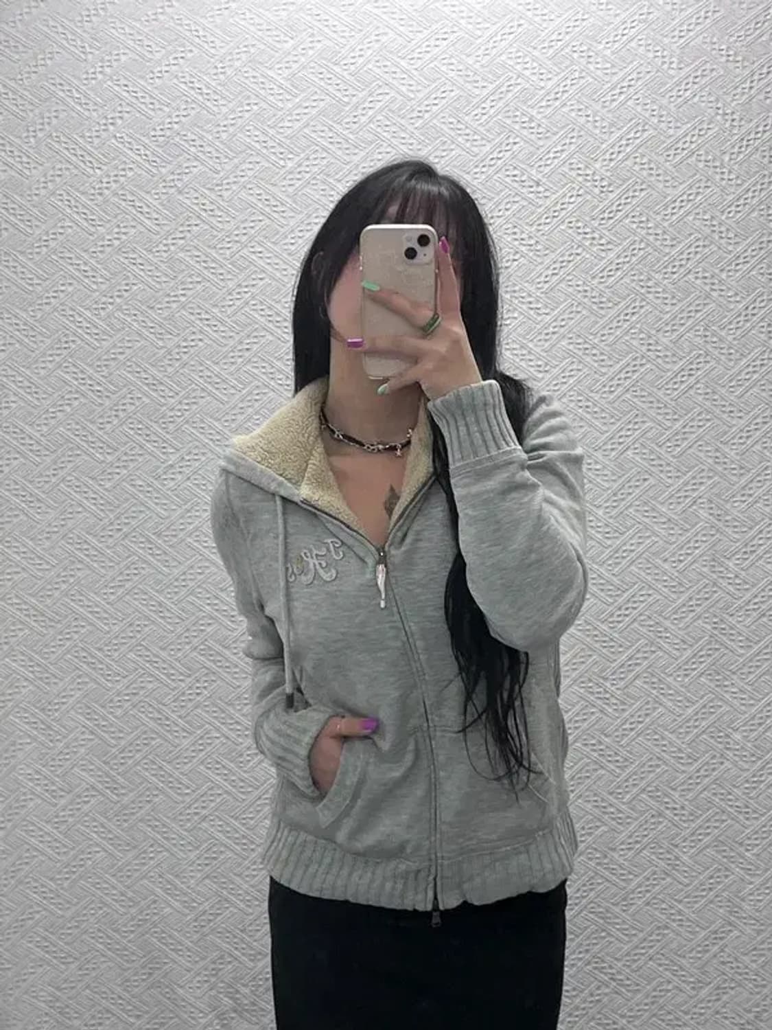 타미힐피거 빈티지 폭닥 슬림 양털 후드 집업 M C07204 상품이미지2