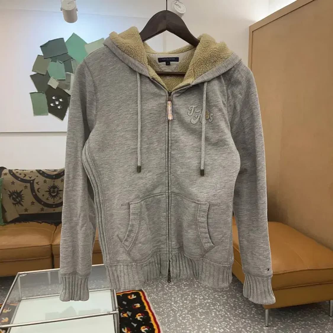 타미힐피거 빈티지 폭닥 슬림 양털 후드 집업 M C07204 상품이미지3