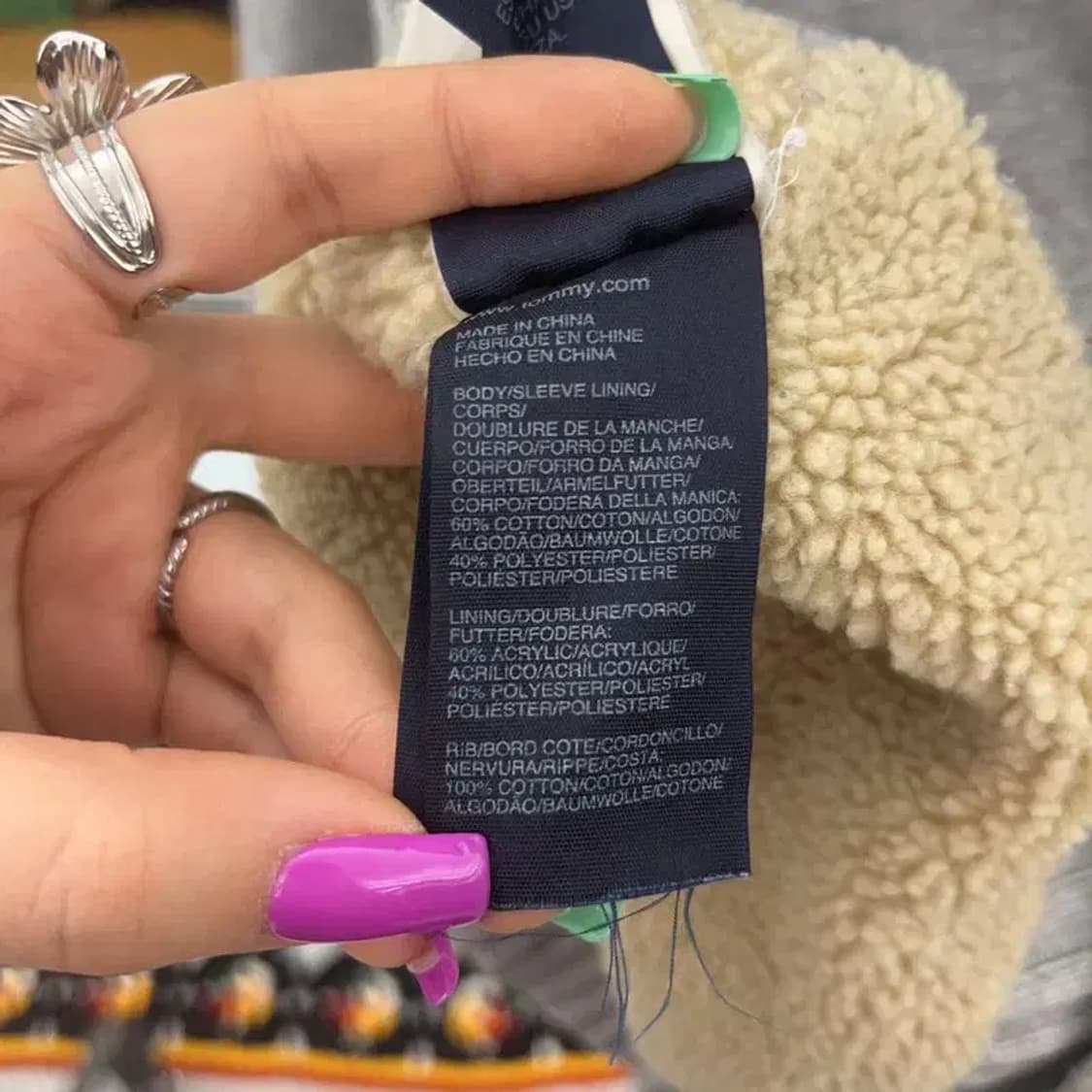 타미힐피거 빈티지 폭닥 슬림 양털 후드 집업 M C07204 상품이미지6